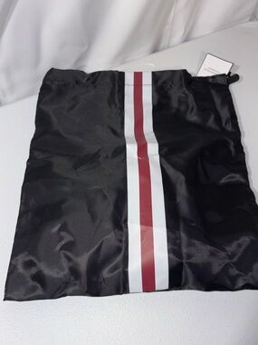 Macy's Black Drawstring Pouch with White Tag